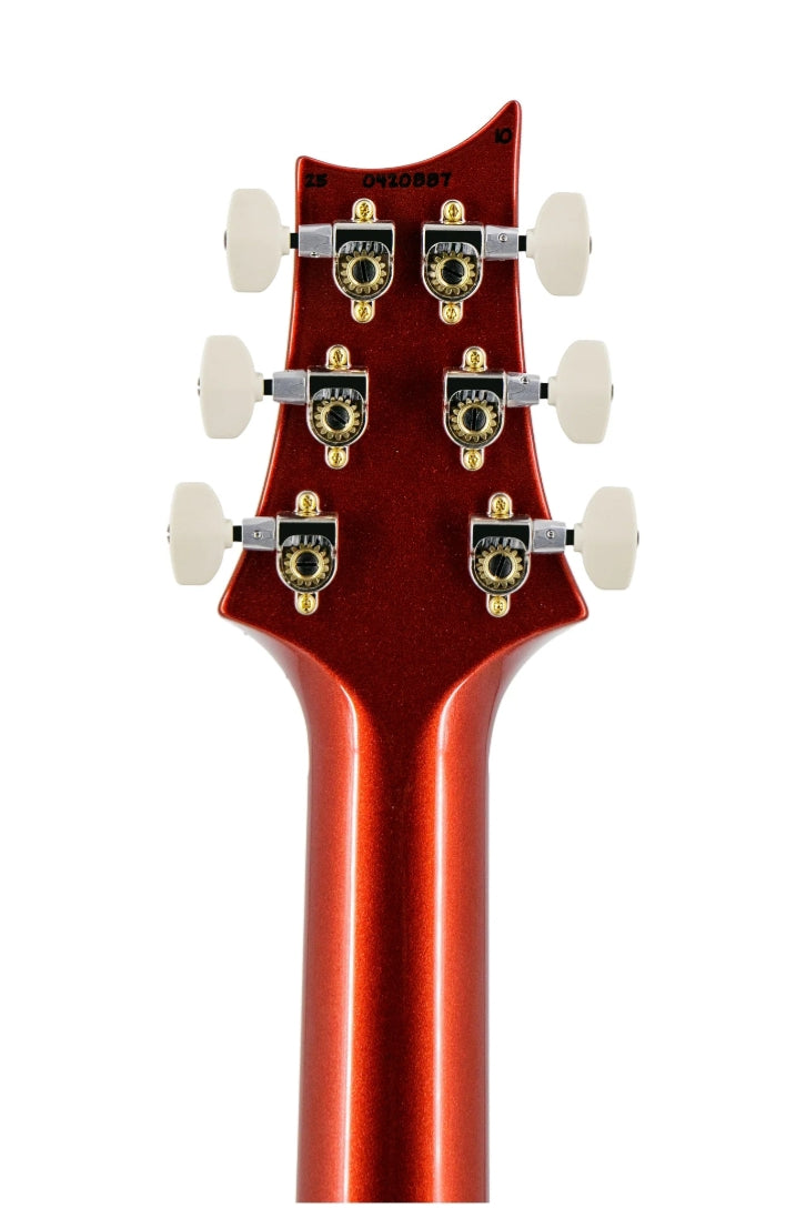 PRS Custom 24 10 Top Electric Guitar, Custom Color, Faded Fire Red
